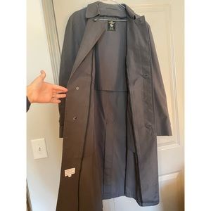 Dark grey trench coat